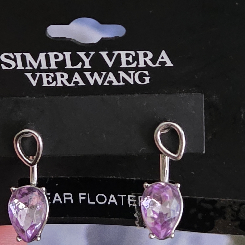 Simply Vera Vera Wang Lavender and Silver Earrings